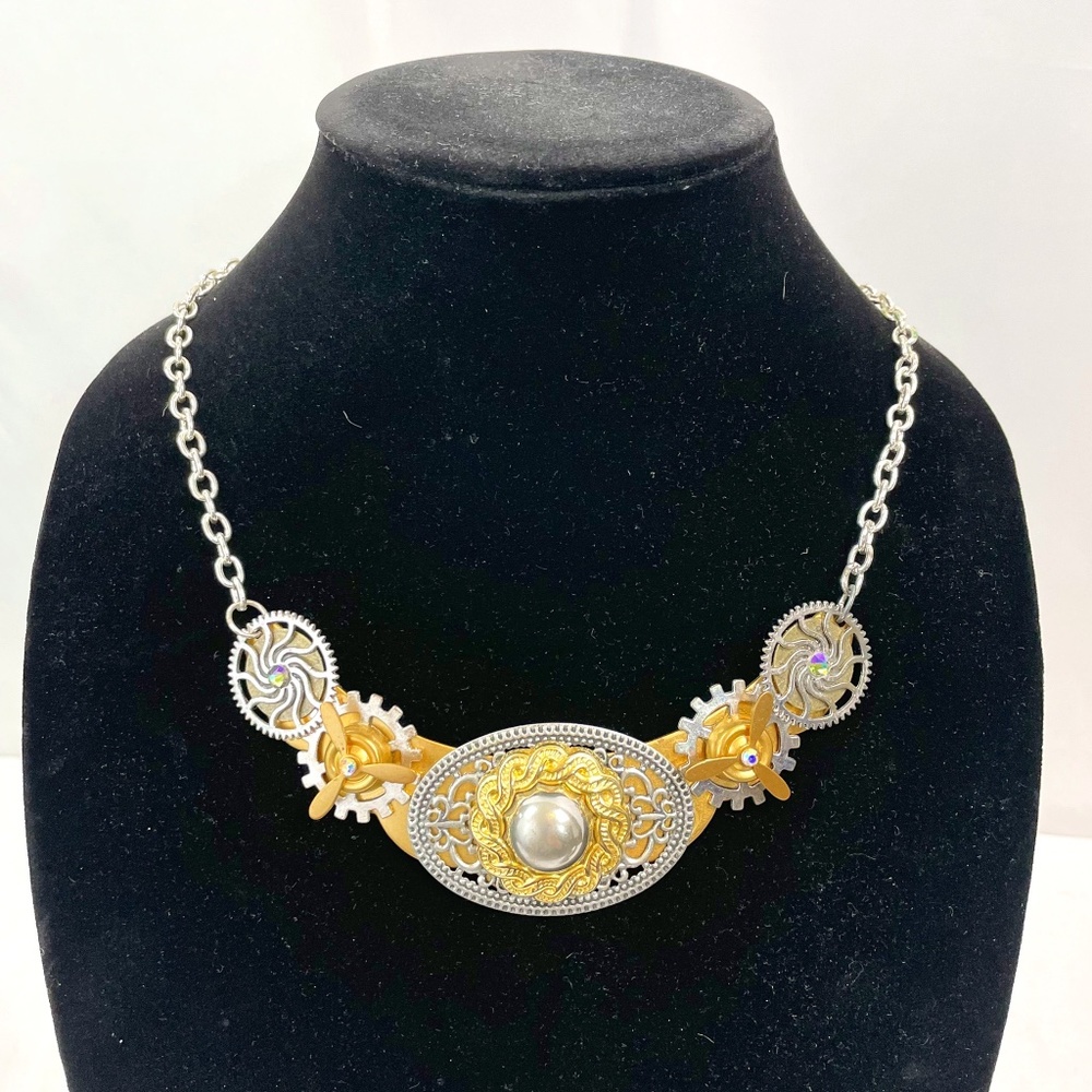 Steampunk Propeller Collar Necklace